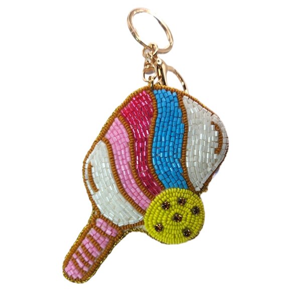 Bead Padded Pickelball Paddle KeyChain - Picture 4 of 6